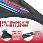 Black Split Braided Cable Management Sleeves 3/4inch -20Feet - Image 3