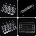 Jutom 8 Pcs 8 Pocket Acrylic Business Card Holder 7.68 x 3.43 x 3.82 Inch Multi Business Card Holder Display Clear Stand Card Organizer for Desk Literature Flyer Pamphlet - Image 5