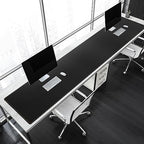 MAIDERN 70.8”x 15.7” Leather Desk Pad, Large Desk Mat, Cork & Leather Large Mouse pad for Desk, Waterproof Computer Desk Pad for Gaming Home Office (Black) - Image 4