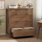 SEDETA Farmhouse File Cabinet for Home Office, 5 Drawer File Cabinet, Wood Office File Cabinets for Letter/Legal/A4 Size, File Cabinets with Printer Stand for Study Room, Living Room, Brown by SEDETA