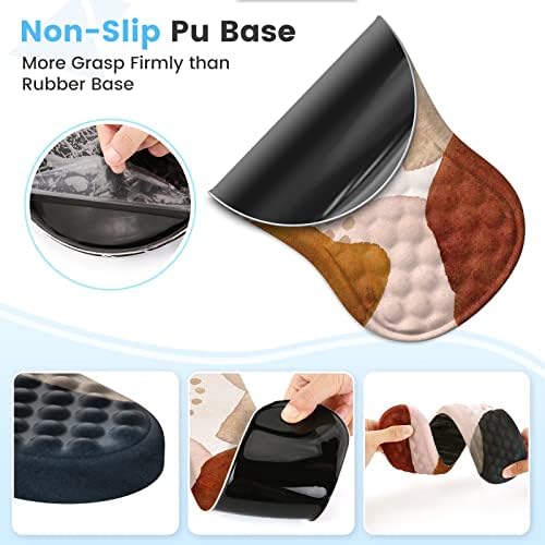 HAOCOO 3-Pcs Memory Foam Desk Set with Wrist Support, Boho Brown - Image 5