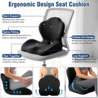 Car Seat Cushion Office Chair Cushion with Lumbar Support Pillow - Image 4