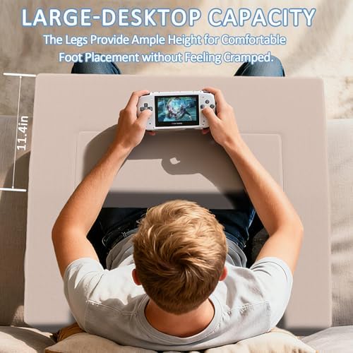Lap Desk Pillow with Removable Cover Adjustable Angle Gaming & Machine Washable Reading Pillow for Adults Multipurpose Laptop Bed Tray with Arms for Working - Image 2