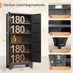 Yizosh Metal Pantry Cabinet - Image 2