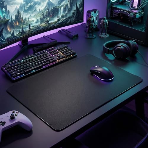 Tempered Glass Gaming Mousepad, 16x20 inch Black Tempered Glass Mousepad, Professional Esport MousePads, Durable Mouse Mat, Smooth Surface - Image 3