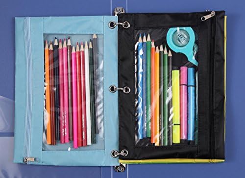 24 Packs 3 Ring Binder Pen Pencil Case Pouch Bulk Set Stationery Bag for School Class Office Orange - Image 6