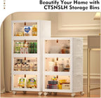 CTSNSLH 4 Tier Plastic Storage Bins with Lid 23QT - Stackable Storage Bins - Image 3