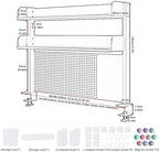 Clamp On Desk Organizer Shelf,White Desk Extender Pegboard Workstation,Computer Desk Accessories for Office, Privacy Panel for Gaming Desk,23.6/31.4/39.3in Desktop Shelving (white, 80cm/31.4in) - Image 3