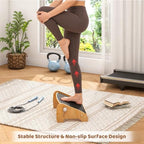 Under Desk Foot Rest, Adjustable Bamboo Ergonomic Footrest, 4 Heights - Image 5