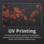 XVX Glass Gaming Mousepad, Black Plum Blossoms Hard Mouse Pads for Gaming, Professional Large Mouse Mat 16.2" x 12.2", Special Glass Surface with Improved Precision and Speed - Image 3