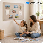 OWLKELA Felt Bulletin Board, 36 x 24 Inch, Oatmeal - Image 6