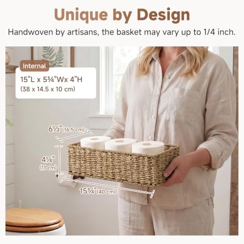 StorageWorks Toilet Paper Basket, Bathroom Basket Organizer for Storage - Image 2