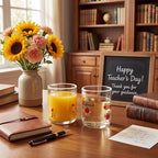 SiliFine 2 PCS Pencil & Apple Icon Juice Glasses - Image 6