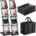 Foldable Brochure Display Stand with Carrying Bag, Literature Stand, 2 Pack by ZLDYPINK