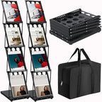 Foldable Brochure Display Stand with Carrying Bag, Literature Stand, 2 Pack by ZLDYPINK