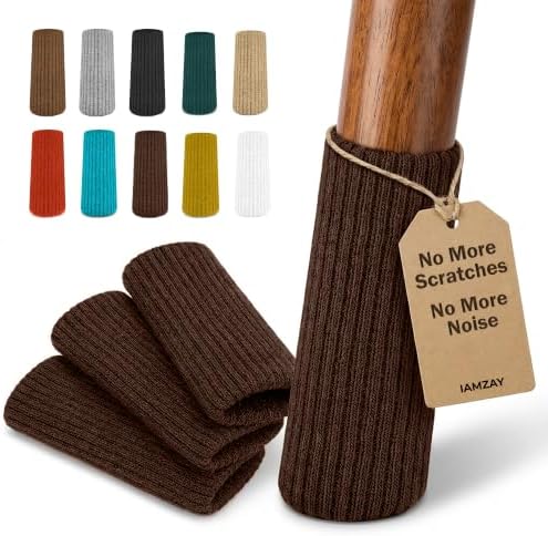 Chair Leg Socks 80 Pcs Black Furniture Leg Covers Floor Protectors by Home