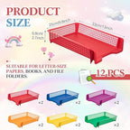 Geetery Turn in Trays Classroom, Rainbow Color, Set of 12 - Image 2