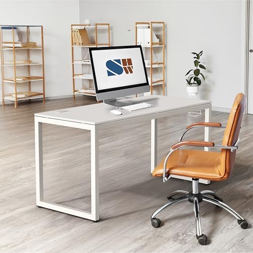 SHW 48-Inch Commercial-Grade Office Computer Desk, White - Image 2