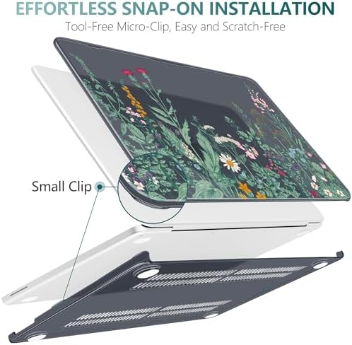 DONGKE Compatible with MacBook Neo 13 Inch Case 2026 A3404 A18 Pro chip & Touch ID, Plastic Hard Shell with Keyboard Cover, Screen Protector & Dust Plugs, Garden Floral - Image 5