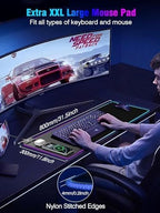 Mouse Pad with Magnetic Wireless Charging, Large Desk Pad Protector, RGB Black Desk Mat with 15W Fast Charger, Non-Slip Waterproof Mousepad for Office Home Gaming - Image 5