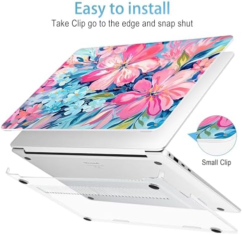 Mektron Case for 13.8" Microsoft Surface Laptop 7 Windows 11 AI PC 2024 Surface Laptop 13.8 Inch Cover Fits Model 2036, Keyboard Cover +Screen Protector +Dust Plugs,Hand-Painted Flowers - Image 3