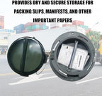 Truck and Trailer Twist Lock Document Holder with Wire Attached Cover, ABS Plastic Document Holder Kit (Opaque Gray) (4 PACK) - Image 7