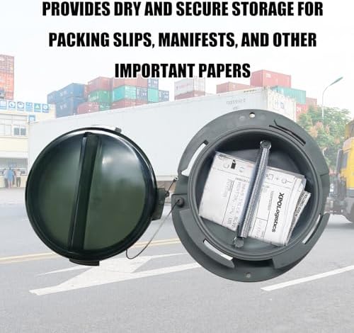 Truck and Trailer Twist Lock Document Holder with Wire Attached Cover, ABS Plastic Document Holder Kit (Opaque Gray) (2 PACK) - Image 6