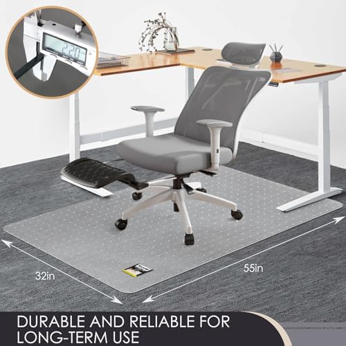 Kuyal Office Chair Mat for Carpet, Set of 2, Heavy Duty Computer Chair Mat - Image 4