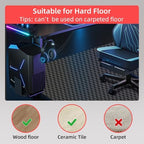 AiBOB Gaming Chair Mat for Hardwood Floor, 53" x 45" 3D Diamond Design - Image 5