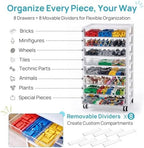 Vtopmart 8 Tier Rolling Cart with Drawers, Clear Plastic - Image 5