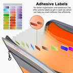 NAFY Expanding File Folders, 13 Pockets Document Organizer with Zipper, A4 Letter Size Portable Accordion Expanding File Folders with Multicolor Labels for Home Office School Supplies (Mix 4 Color) - Image 5