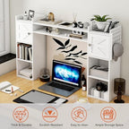 ELECWISH Desktop Bookshelf, Desk Shelf for Computer Desk, 45", 8 Tier - Image 6