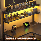 DurayLoly 53" L Shaped Gaming Desk with No Side Bar Shelf for Small Space - Image 4