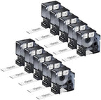 NineLeaf 10 Pack Compatible Labels Tape Replacement for Dymo 18057 3/4 inch Black on White Heat Shrink Tube Labels 19mm x 1.5m for Wires and Cables Use in Rhino 4200 5200 5000 6000 3M Label Maker by NineLeaf