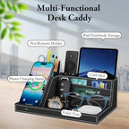 Desk Caddy with Fast Wireless Charger,Pen Holder Charging Station Organizer - Image 6