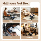 Foot Rest Under Desk, 4-Angle Adjustable, Massage & 1.18" Thin Fleece pad - Image 5