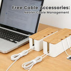 2 PCS Large Cable Management Box – Wooden Style Cord Organizer and Cover - Image 5