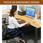 Ergonomic Desk Extender Tray, 24.02"×11.81" Clamp-On Arm Rest Shelf, 90° Foldable Computer Elbow Support for Office Home, Space-Saving Keyboard Mouse Tray (Vintage Burnt Color) - Image 3