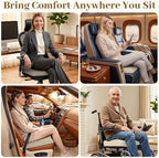 TranquilRelax XL Memory Foam Seat Cushion for Office Chair, Khaki - Image 6