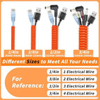 Oleitodh 100 ft 3/4 in OD Orange Split Wire Loom Tubing, with 50 Ties - Image 5
