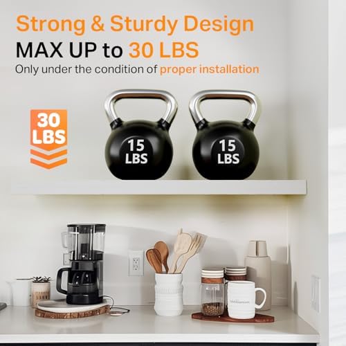 BAYKA White Floating Shelves 35.4in, Set of 3, Wall Mounted for Wall Decor - Image 5