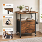 HOOBRO Printer Stand with File Drawer, 2 Tier Under Desk Printer Table - Image 6