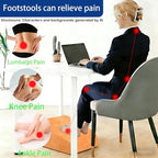 Foot Rest for Under Desk at Work, Ergonomic Under Desk Footrest with Washable Cover for Office, Home & Gaming Leg Elevation Pillow Orange - Image 3