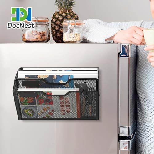 Docnest 3 Pack 3 Tier Dual-Mount Magnetic Mesh File Holders, Wall Organizer - Image 6