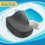 CloudBliss Gel Memory Foam Seat Cushion for Long Sitting, X-Large, Grey - Image 2