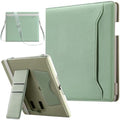 E NET-CASE Case for Kindle Scribe 10.2 inch(2024/2022 Release),Premium PU Leather with Card Slot and Pen Holder and Auto Sleep/Wake,Shoulder Strap Cover for 10.2" Kindle (Light Green) by ENET-CASE