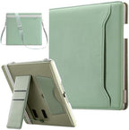 E NET-CASE Case for Kindle Scribe 10.2 inch(2024/2022 Release),Premium PU Leather with Card Slot and Pen Holder and Auto Sleep/Wake,Shoulder Strap Cover for 10.2" Kindle (Light Green) by ENET-CASE