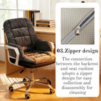 Desk Chair Cushion with High Back Support Office Chair Seat Pad with Non-Slip Bottom for Office Car Home Dining Room Kitchen - Image 4