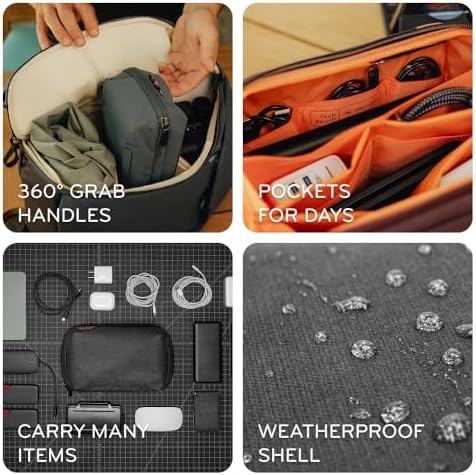 Peak Design Tech Pouch, Kelp, Electronics Organizer for Travel or Everyday Carry, Origami-Style Storage, Cable Pass-Through, Weatherproof Recycled Nylon, Gear Carry Bag for Men and Women - Image 4