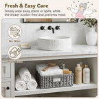 GRANNY SAYS Wicker Baskets for Organizing, Waterproof Pantry Baskets, 1Pack - Image 3